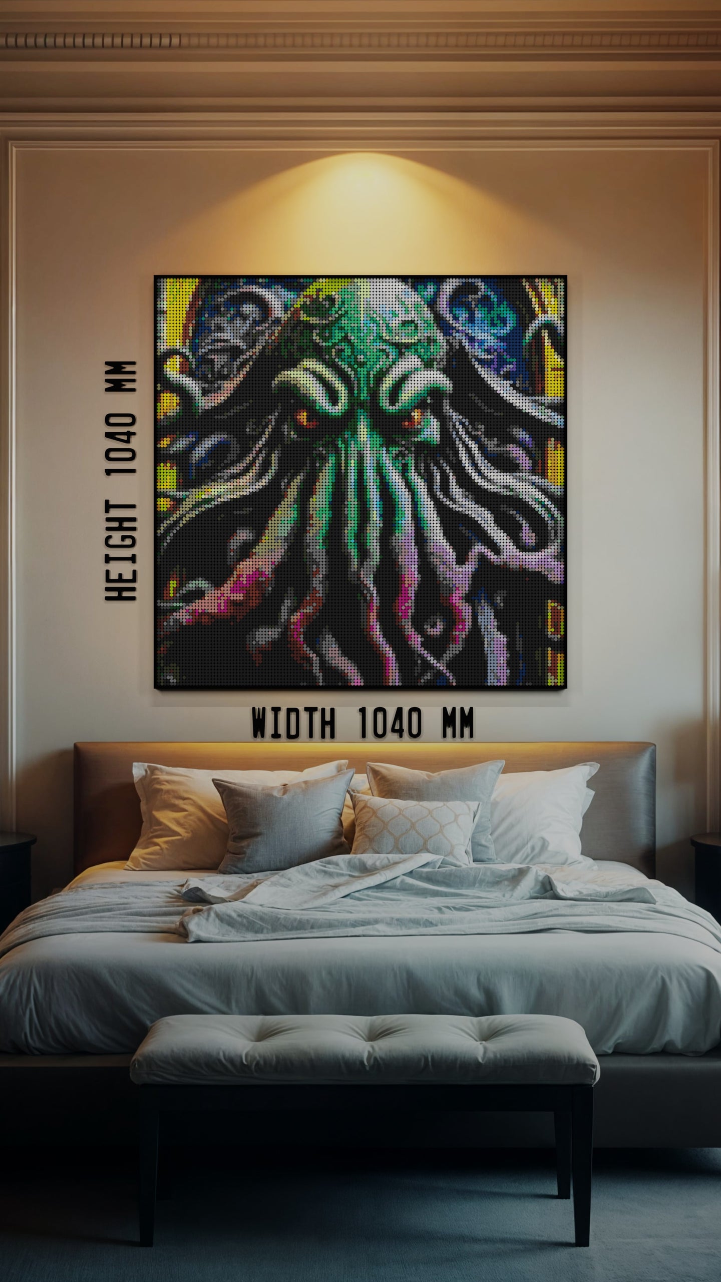 Arrival of Cthulhu LEGO® Style mosaic kit with clear building instructions